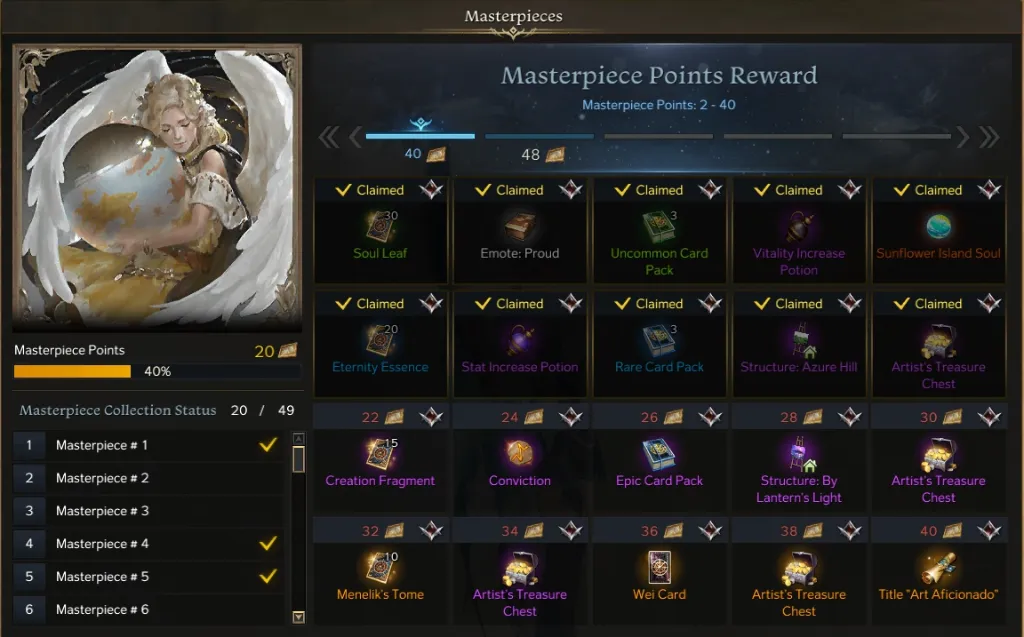 Lost Ark Masterpiece Rewards