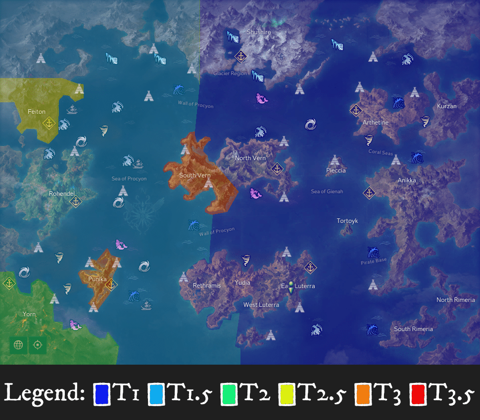 Lost Ark Progression Tier Map