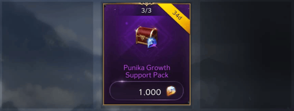 Punika Growth Support Pack via In-game Store