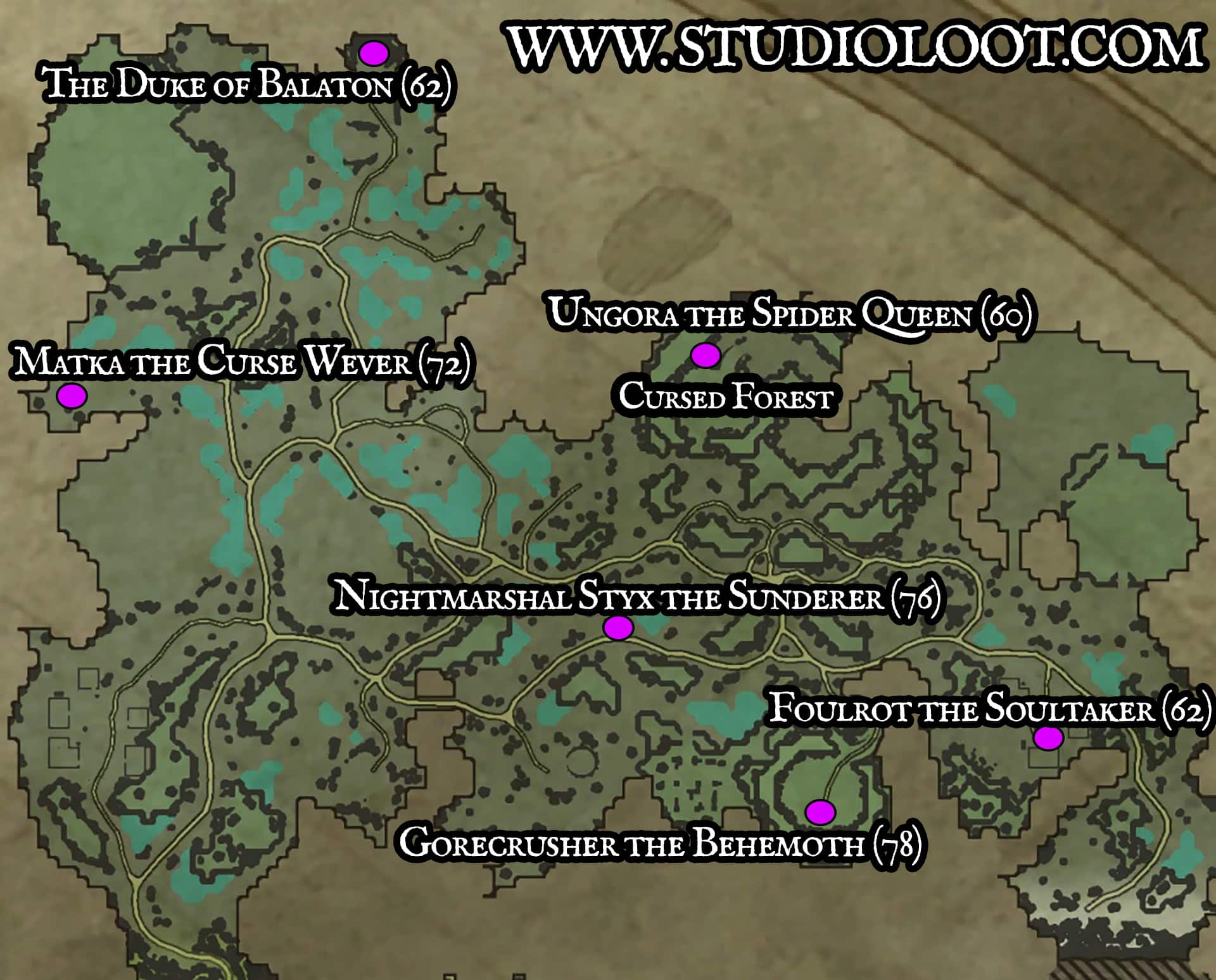 Curse Forest Boss Map V Rising