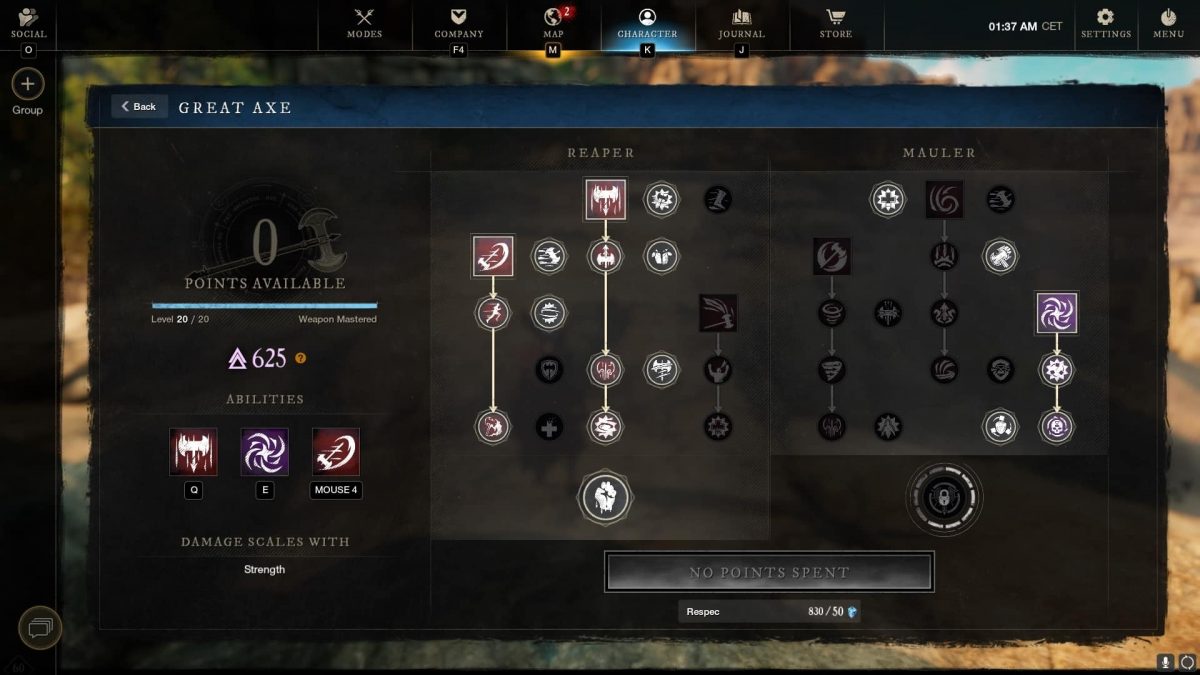 new world greataxe mastery build for utility