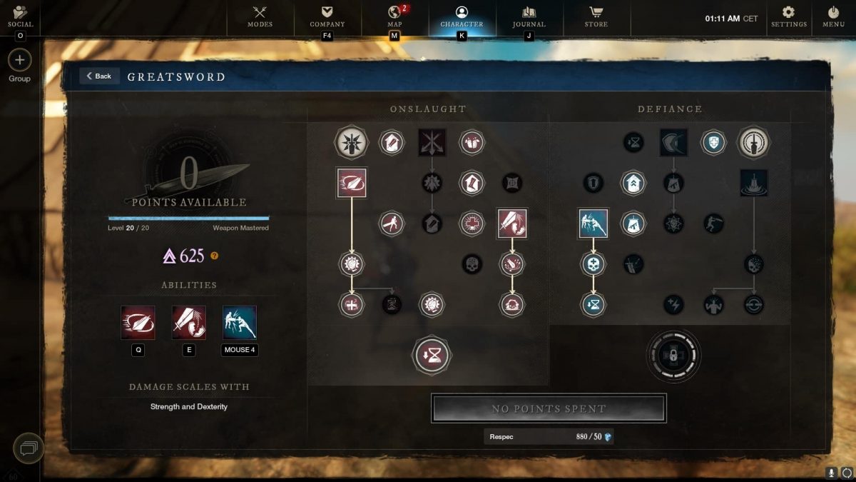 new world greatsword standard meta build 