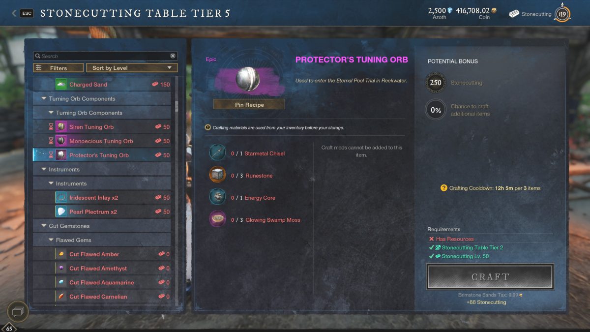 protector tuning orb new world