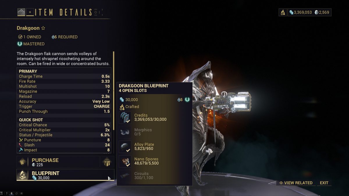 how to buy weapon blueprints warframe