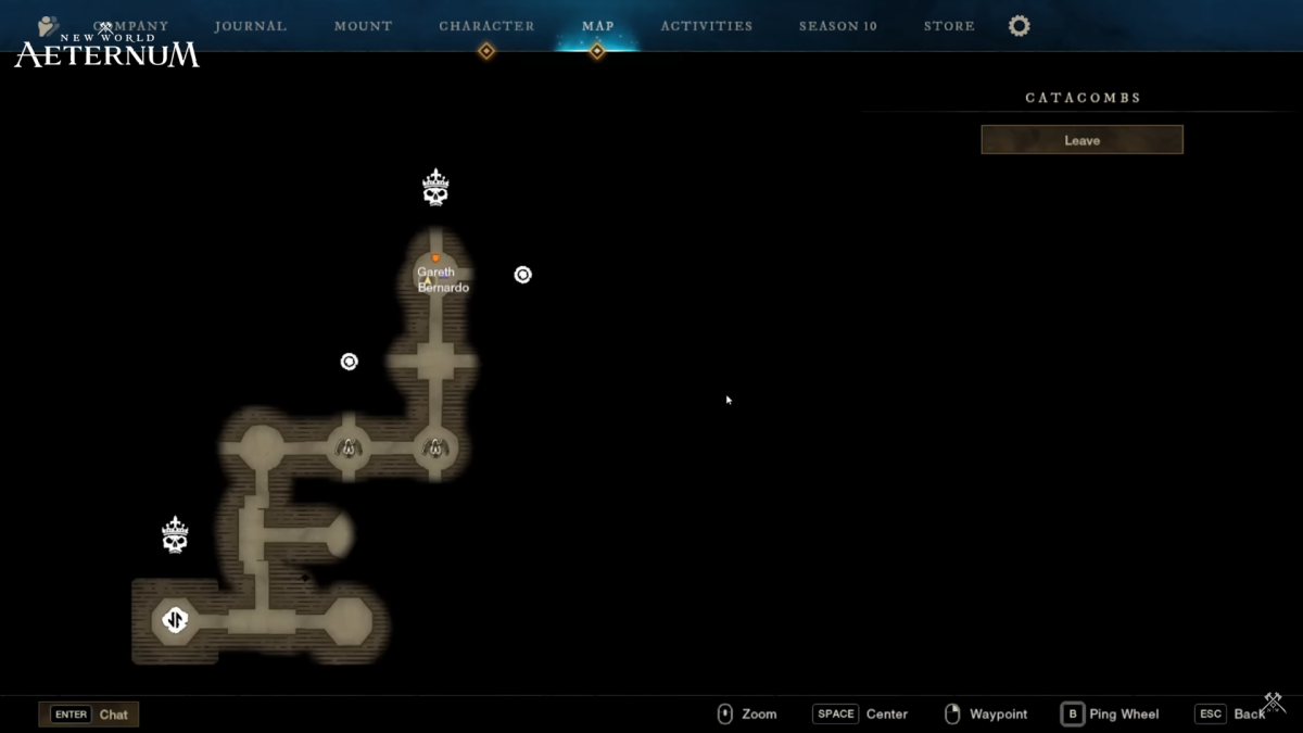 new world catacombs guide map