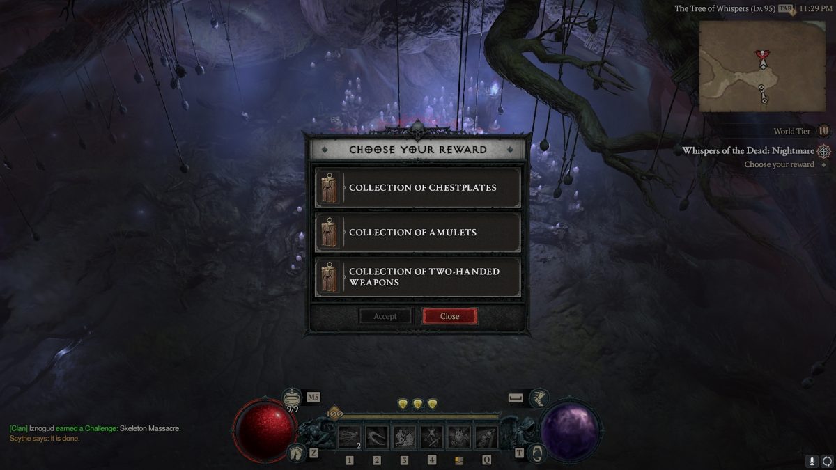 Diablo 4 Tree of Whispers Guide Rewards